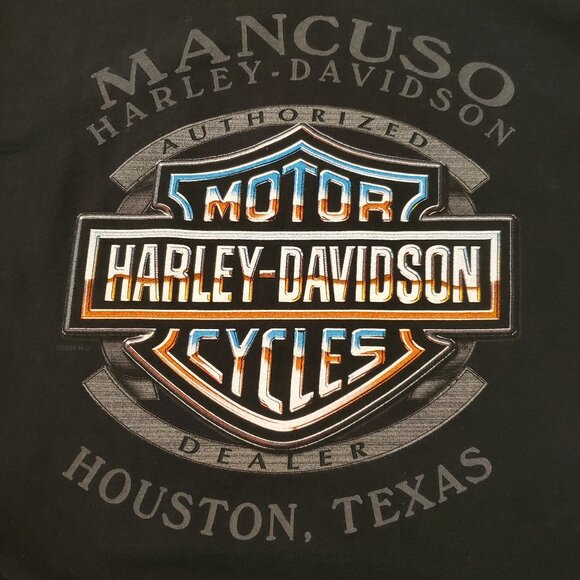Harley Davidson black men's T shirt from Houston, TX, size XL, 100% cotton. - Picture 9 of 9